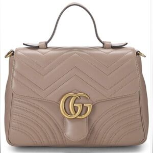 Gucci
GG Marmont Top Handle Flap Bag Matelasse Leather Medium